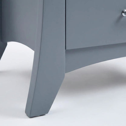 Gray Finish Nightstand with Transitional Style and Ample Clearance