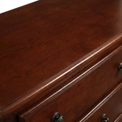 Cherry wood TV stand with sleek modern design and ample storage