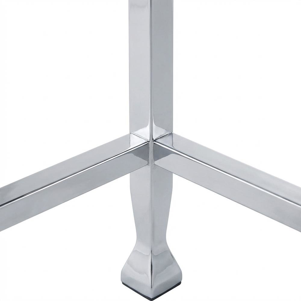 Modern Mirrored And Chrome Finish Writing Desk For Home Office