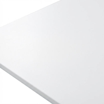 White And Chrome Finish Writing Desk With Modern Design