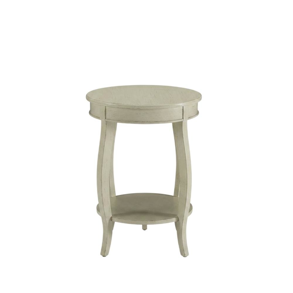 White, Accent Side Table, Quality Build, Durable Wood Frame