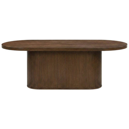 Walnut Oval Dining Table, Traditional Wood, Seats 6