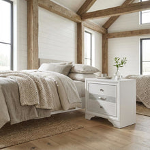 Contemporary White Nightstand with Clean Design and Sturdy Build