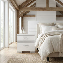 White High Gloss Nightstand with Contemporary Style and Storage Facility