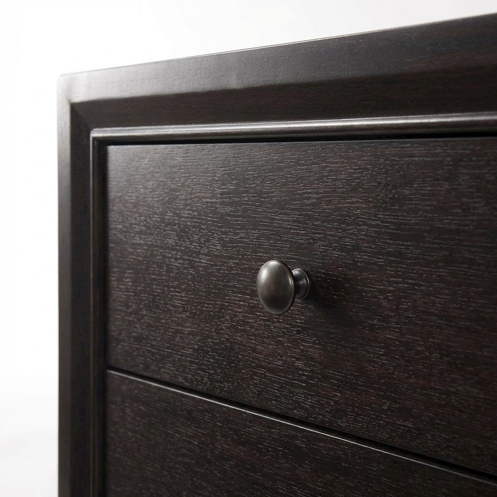 Transitional Espresso Nightstand with Sleek Finish and Functional Design