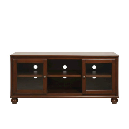 Walnut Wood TV Stand with Modern Design and Veneer Finish