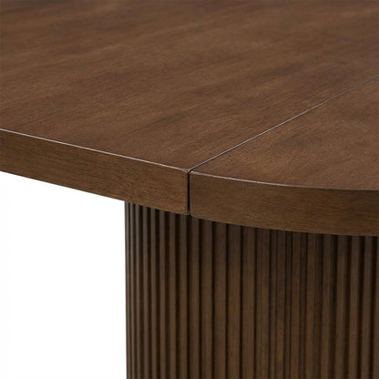 Walnut Oval Dining Table, Traditional Wood, Seats 6