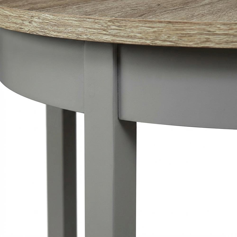 Natural Oak and Gray Console Table with Modern Design and Sturdy Frame