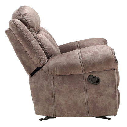 Zubaida Motion Loveseat & Console w/USB Port Two Tone Chocolate Velvet
