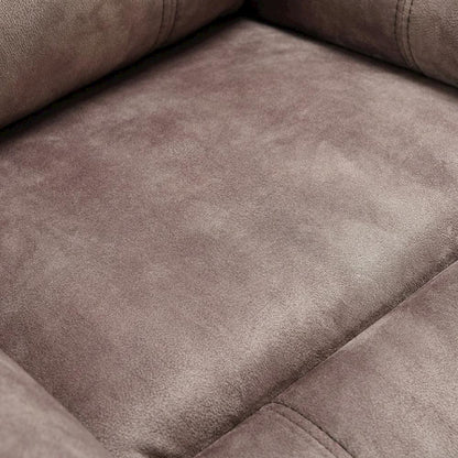 Velvet Glider Recliner Rocker Chair, Two Tone Chocolate Velvet