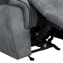 Velvet Glider Recliner Rocker Chair, Two Tone Gray Velvet