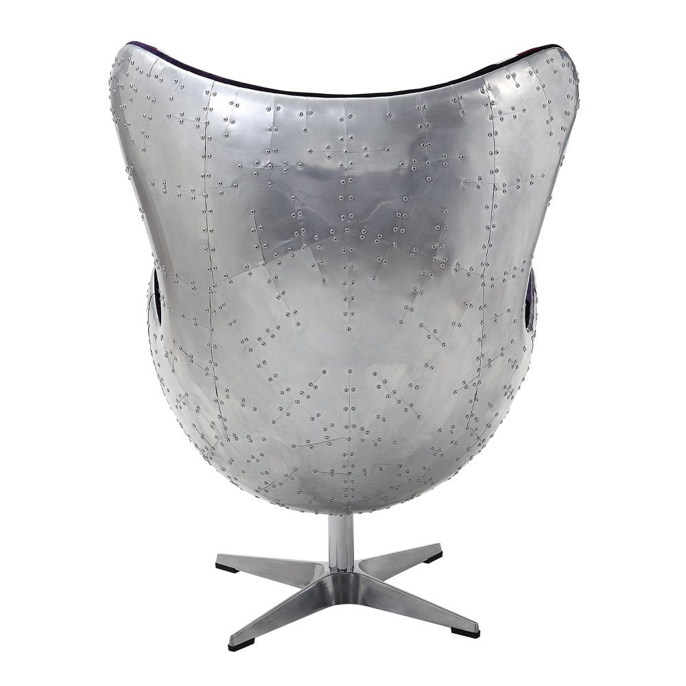 Brancaster Accent Chair w/Swivel Pattern Fabric & Aluminum