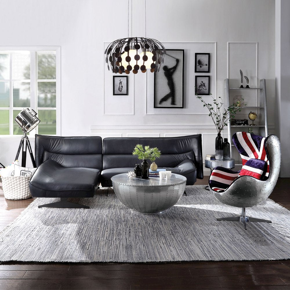 Brancaster Accent Chair w/Swivel Pattern Fabric & Aluminum