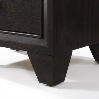 Transitional Espresso Nightstand with Sleek Finish and Functional Design