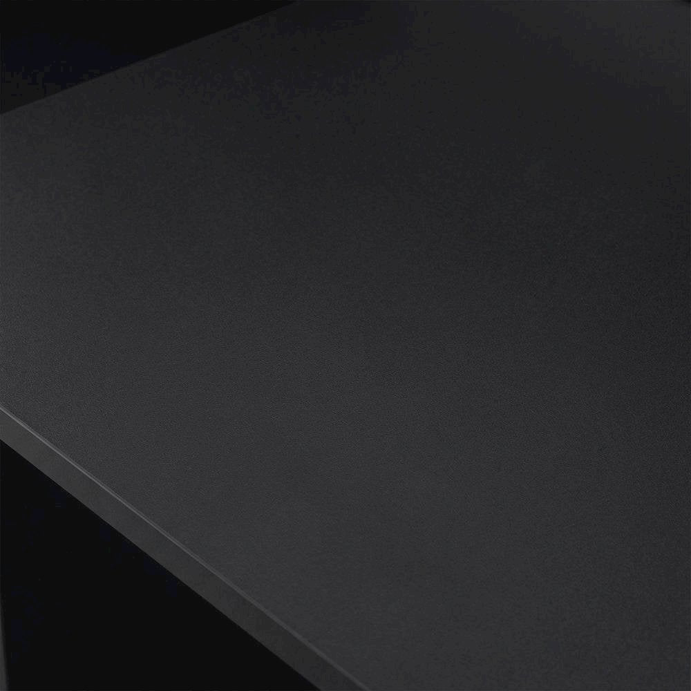 Black Finish Music Desk With Industrial Style And Rectangular Surface