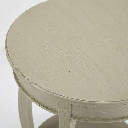White, Accent Side Table, Quality Build, Durable Wood Frame