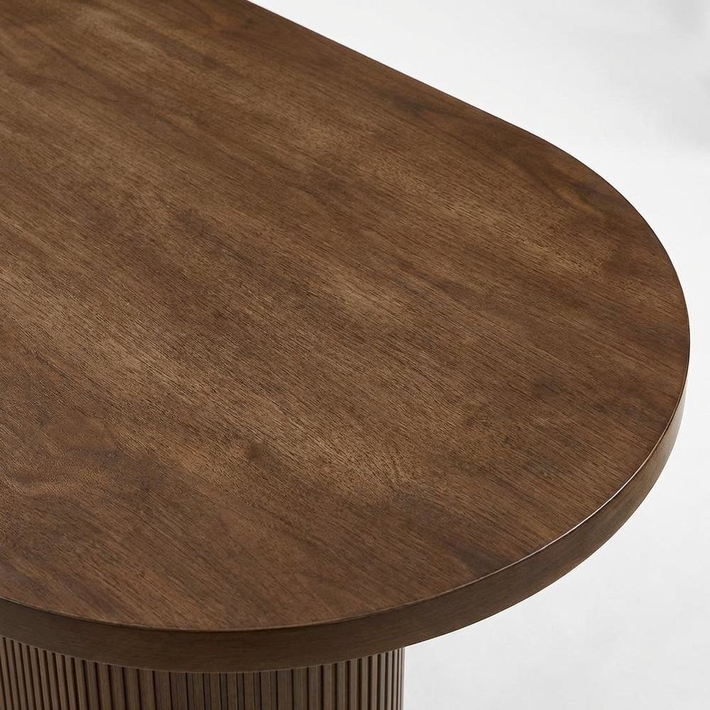 Walnut Oval Dining Table, Traditional Wood, Seats 6