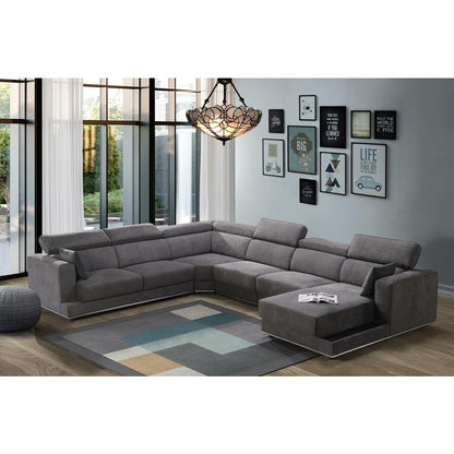 Alwin Modular - Wedge Dark Gray Fabric