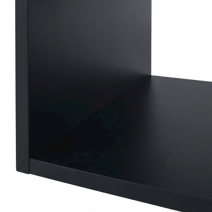 Black Finish Music Desk With Industrial Style And Rectangular Surface