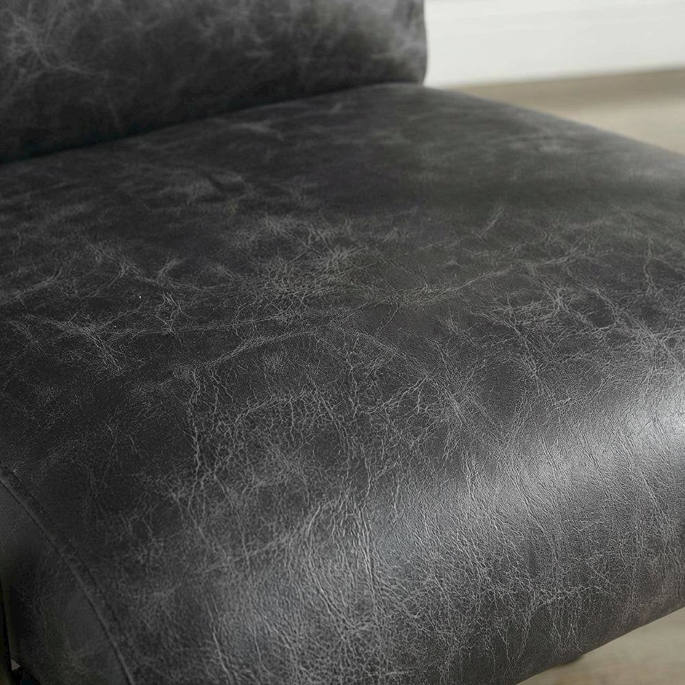 Antique Slate Top Grain Leather Executive Office Chair With High Backrest
