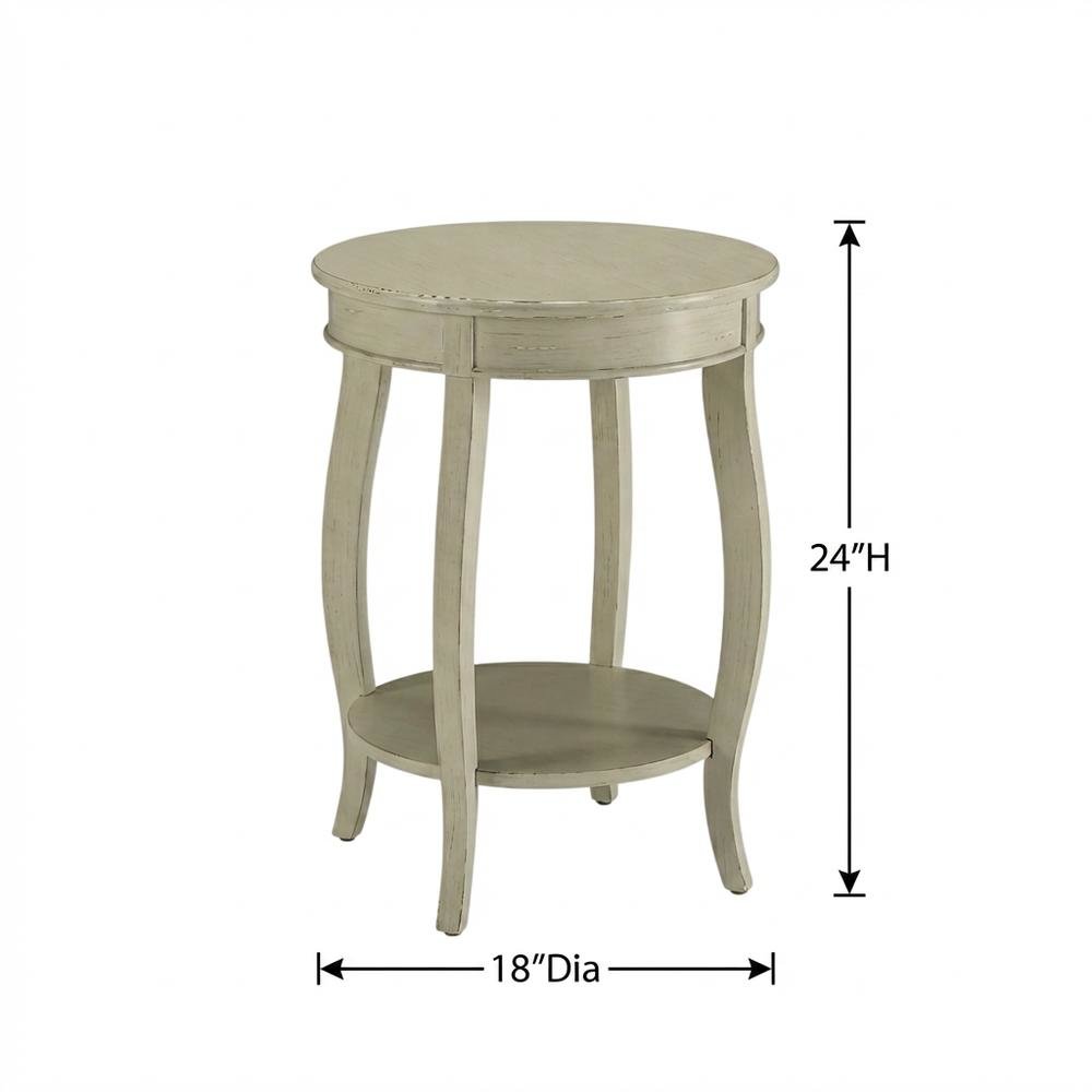 White, Accent Side Table, Quality Build, Durable Wood Frame