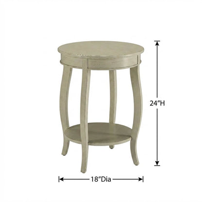 White, Accent Side Table, Quality Build, Durable Wood Frame