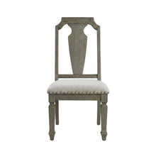 Linen Armless Accent Chair with Rubber Wood Legs, Beige Linen & Weathered Oak, Set of 2