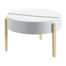 Coffee Table White & Wood-Tone Pine MDF with Durable Finish and Stylish Design