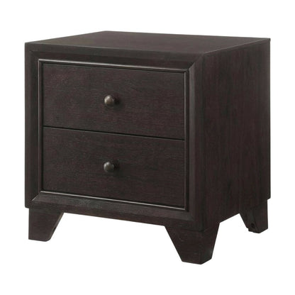 Transitional Espresso Nightstand with Sleek Finish and Functional Design
