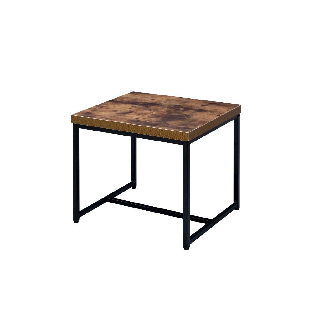 Bob End Table Weathered Oak & Black