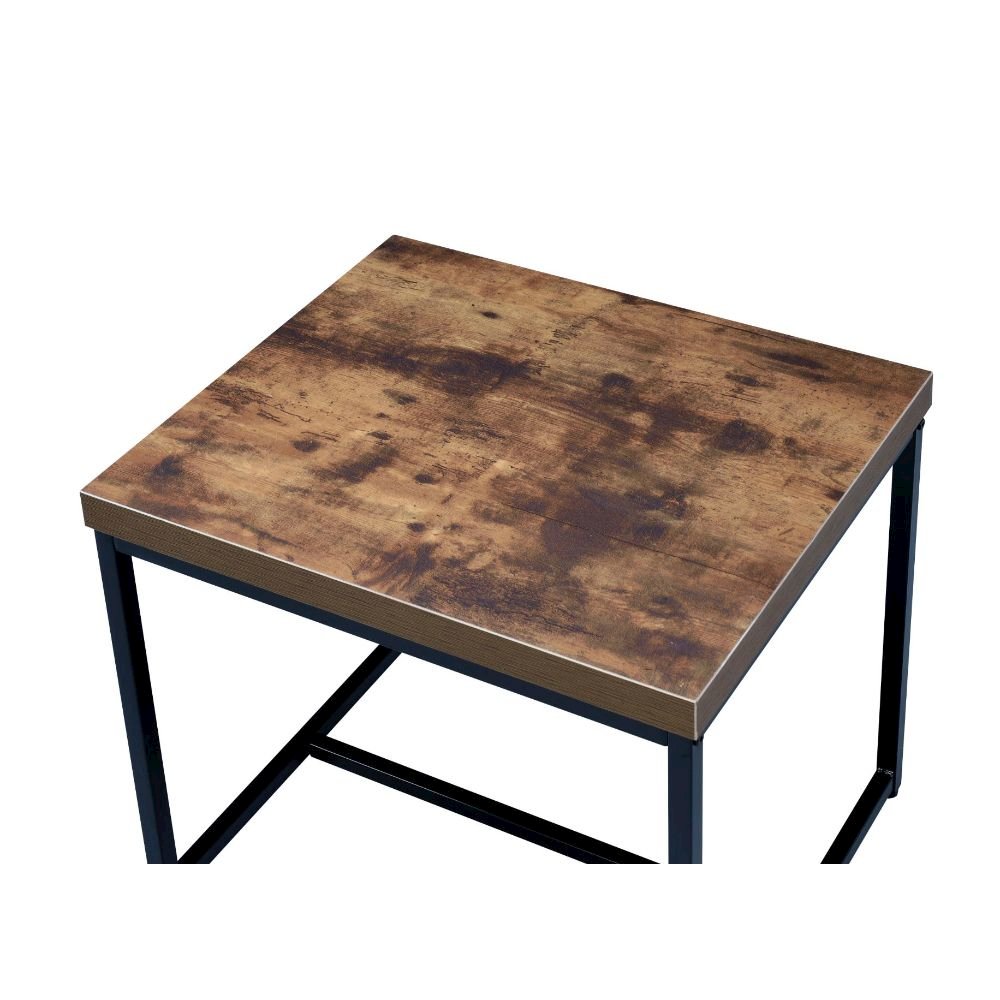Bob End Table Weathered Oak & Black