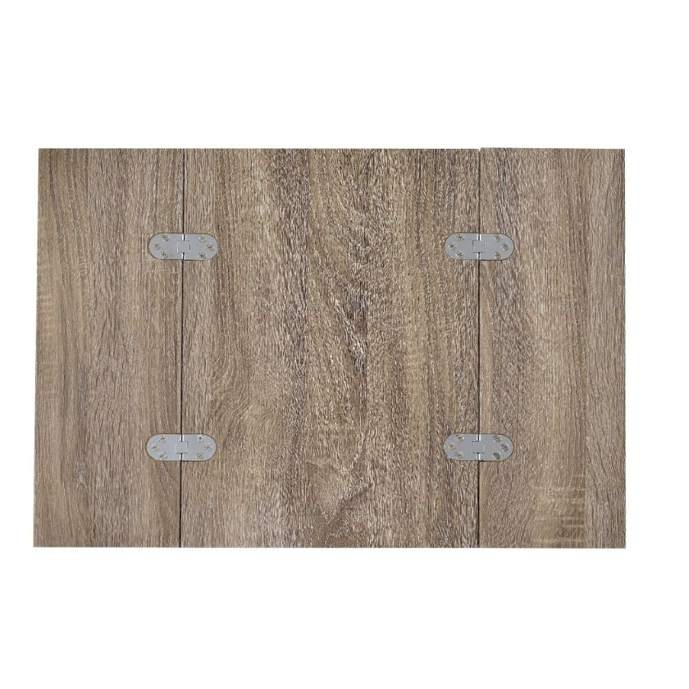 Danson Accent Table Weathered Oak & Chrome