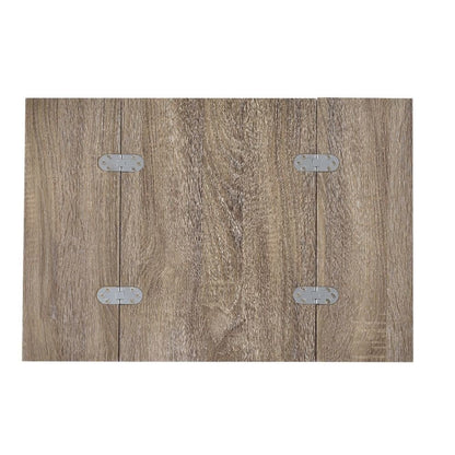 Danson Accent Table Weathered Oak & Chrome
