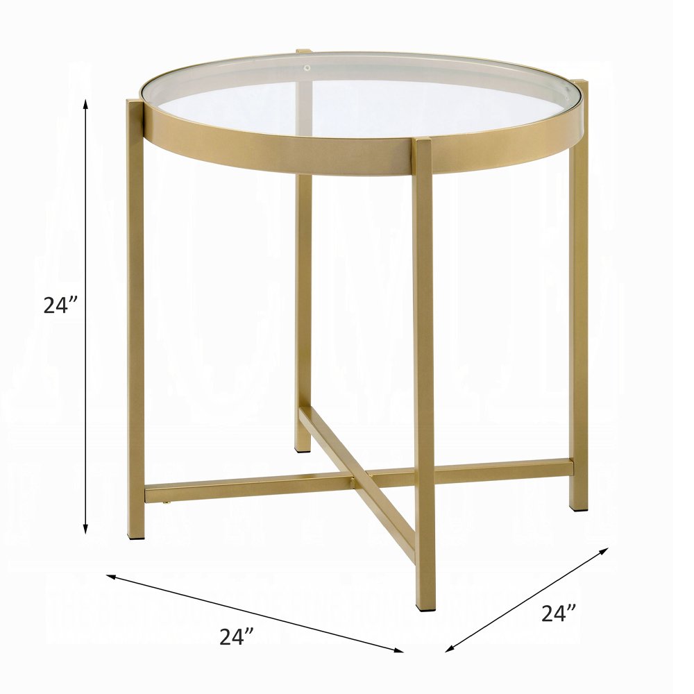 Charrot End Table Gold
