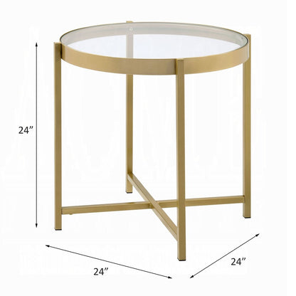 Charrot End Table Gold