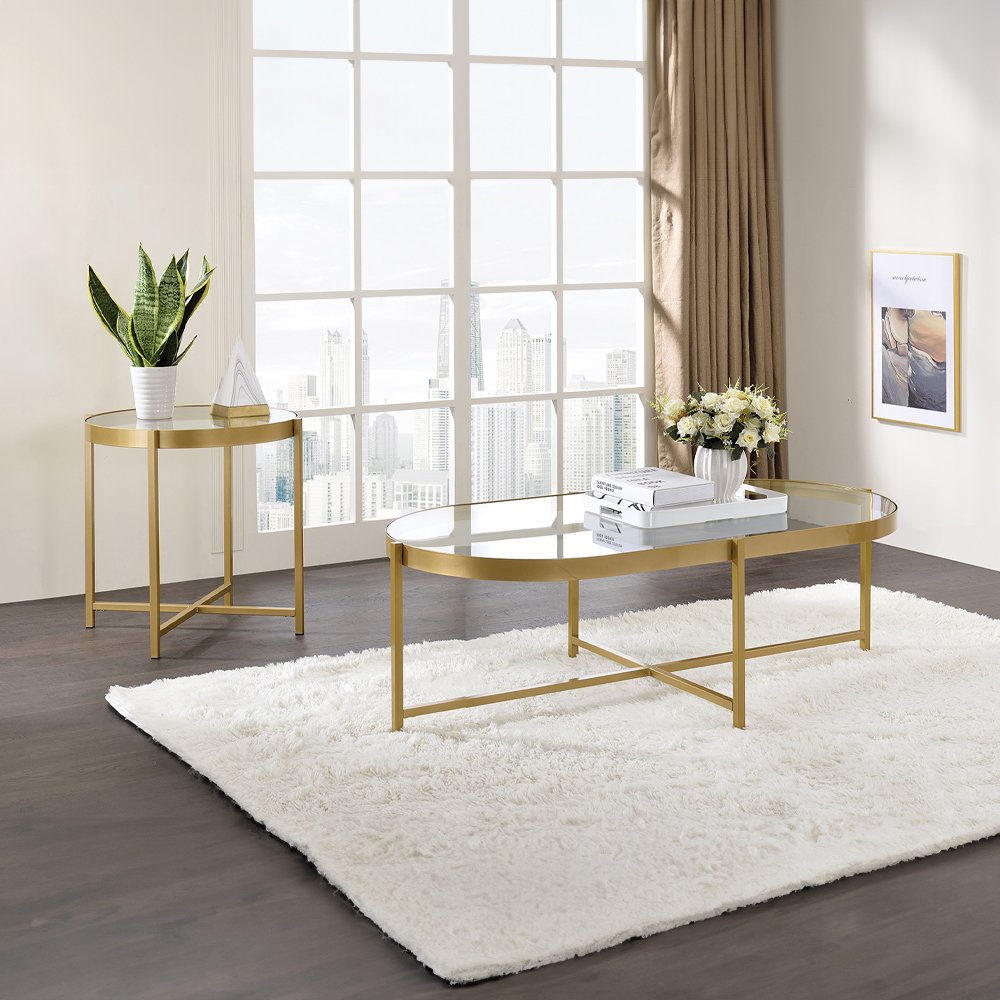 Charrot End Table Gold