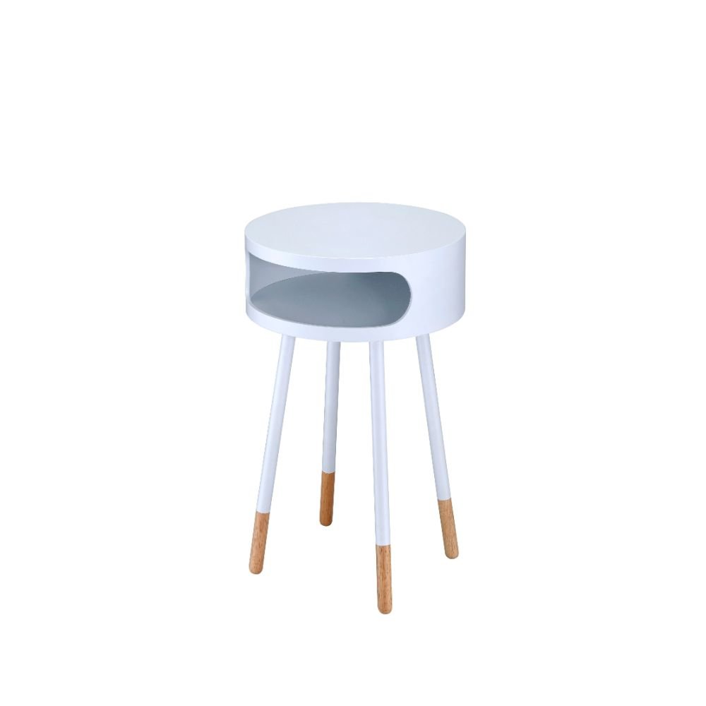 Sonria Accent Table White & Natural