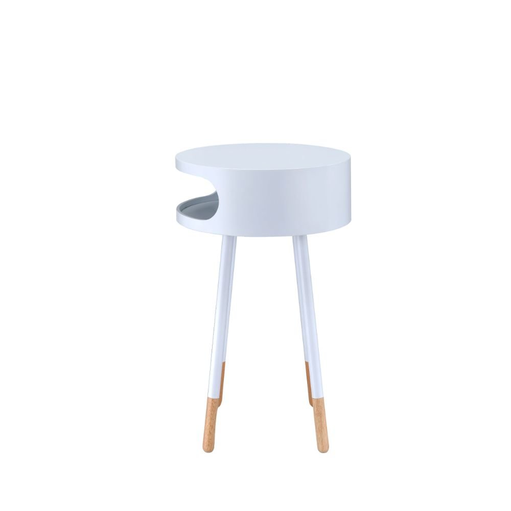 Sonria Accent Table White & Natural