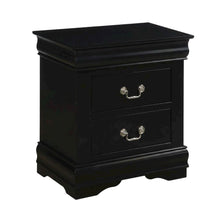 Black Philippe Nightstand with Modern Design and Ample Storage