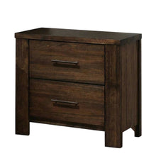 Oak Bedroom Nightstand with Country-Cottage Design and Storage Space