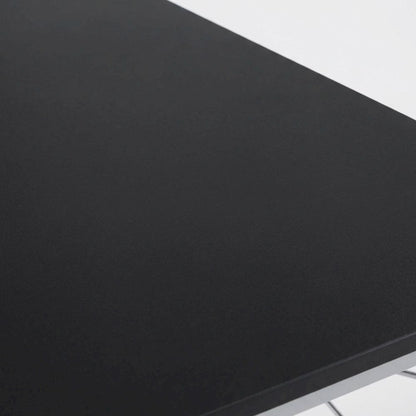 Black And Chrome Office Writing Desk With Spacious Work Surface