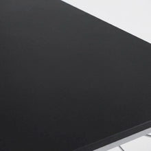 Black And Chrome Office Writing Desk With Spacious Work Surface