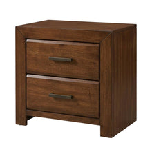 Walnut Nightstand with Wooden Finish and Sturdy Construction