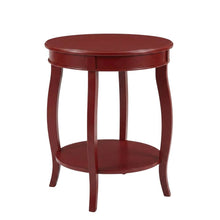 Red, Accent Side Table, Quality Build, Durable Wood Frame