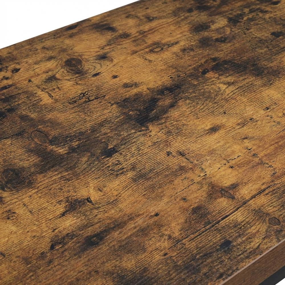 Wood Office Desk In Weathered Oak And Black With Modern Design