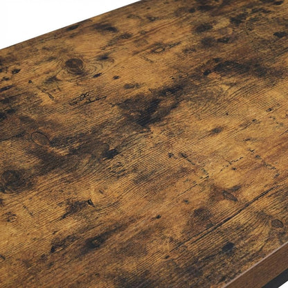 Wood Office Desk In Weathered Oak And Black With Modern Design