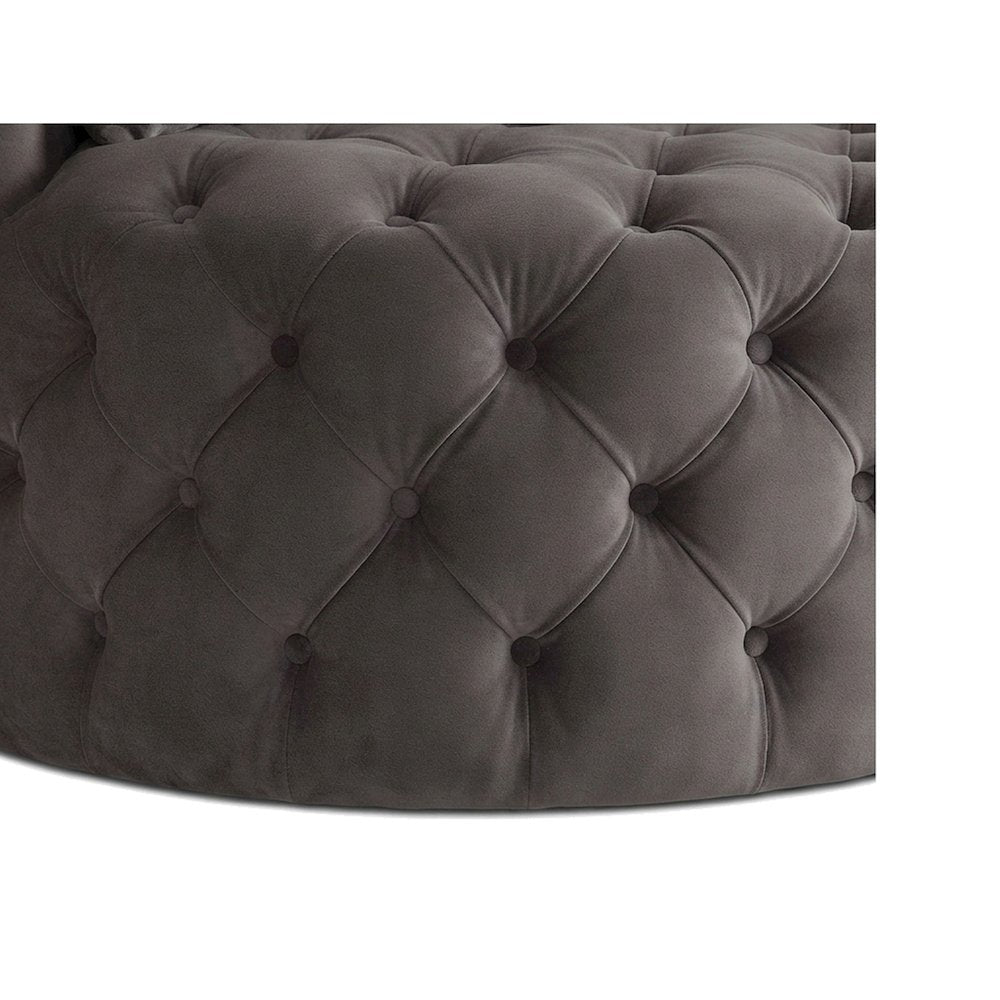 Velvet Swivel Accent Chair, Upholstered Comfy Living Room Armchair, Gray Velvet