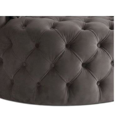 Velvet Swivel Accent Chair, Upholstered Comfy Living Room Armchair, Gray Velvet