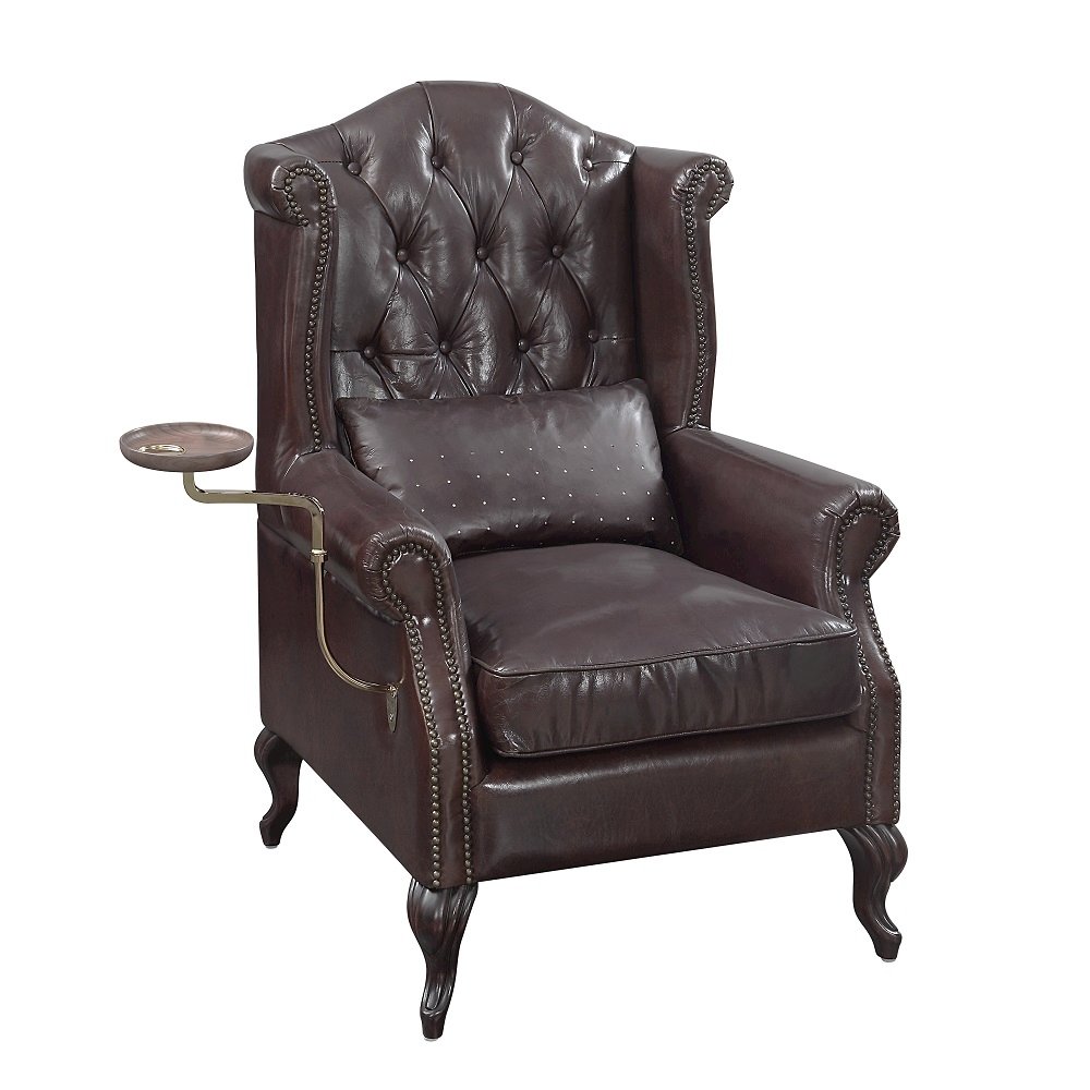 Pino Accent Chair Vintage Brown Top Grain Leather