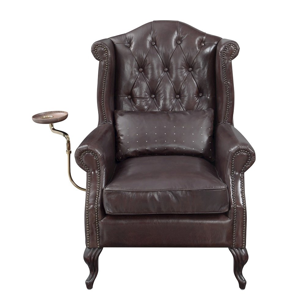 Pino Accent Chair Vintage Brown Top Grain Leather